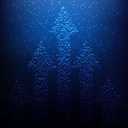 Space abstract background. Arrows up of starsのイラスト素材