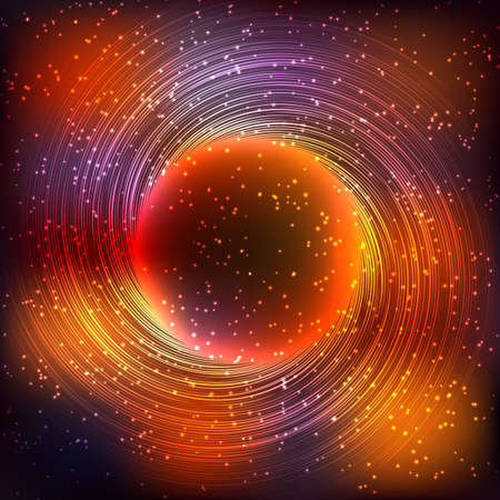 Abstract bright background, transparent swirl on cosmic backgroundのイラスト素材