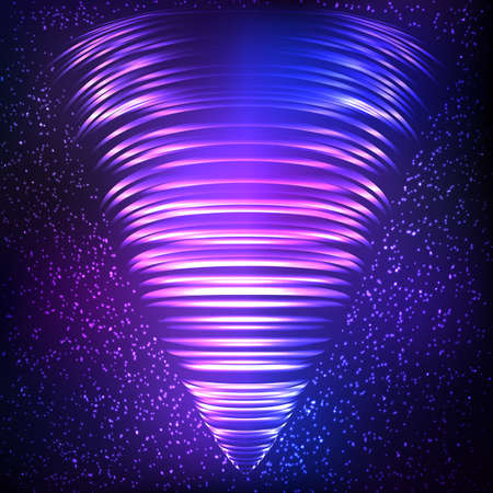 Purple shining cosmic neon light vortexのイラスト素材