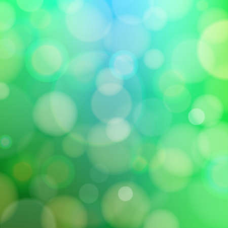 Green bokeh abstract light background - Vector illustrationのイラスト素材