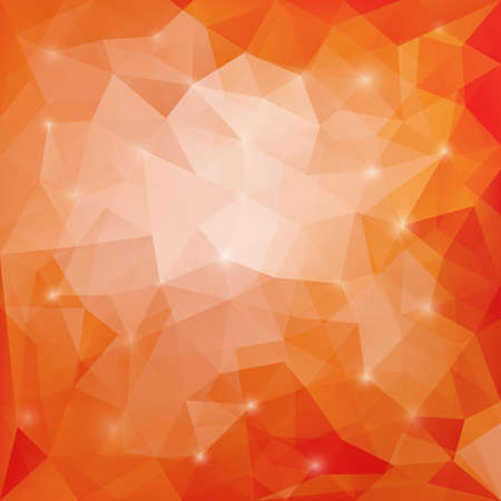 Abstract orange colored polygonal vector triangular geometric background for use in design for card; invitation; poster; banner; placard or billboard coverのイラスト素材