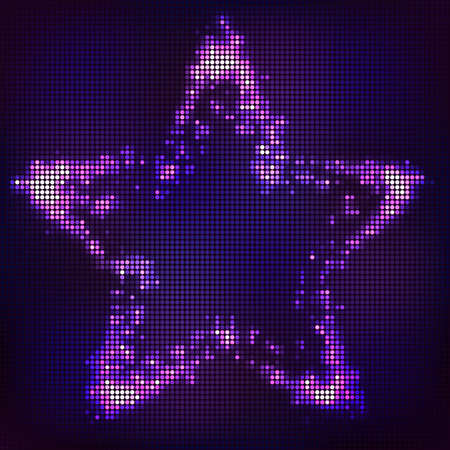 Glowing vector disco  background. Mosaic with light reflections.のイラスト素材