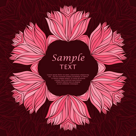 Floral background with a place for textのイラスト素材