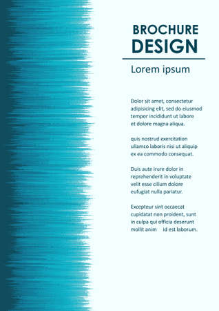 Brochure design template with imitation of watercolor textureのイラスト素材