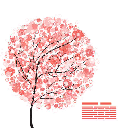 Abstract flowering treeのイラスト素材