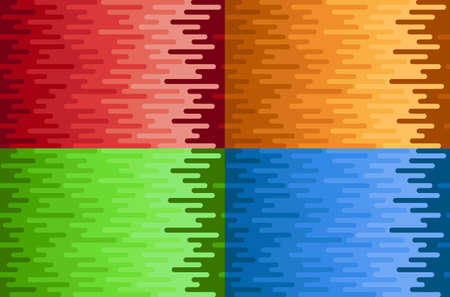 Set of four abstract wave backgroundsのイラスト素材