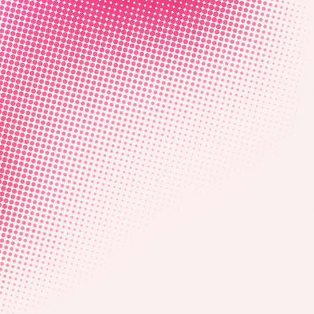 Abstract background with halftone effect. The circles in various shades of pink on white backgroundのイラスト素材