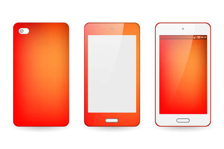 Abstract blur bright red background for mobile phone cover and screenのイラスト素材