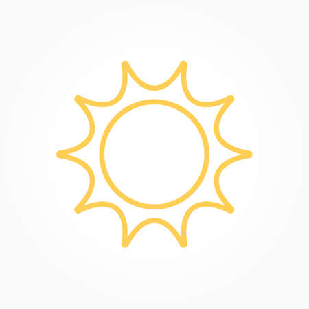Icon weather sun on a white backgroundのイラスト素材