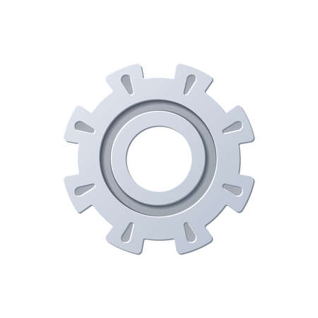 Gear, color icon isolated on a white background.のイラスト素材