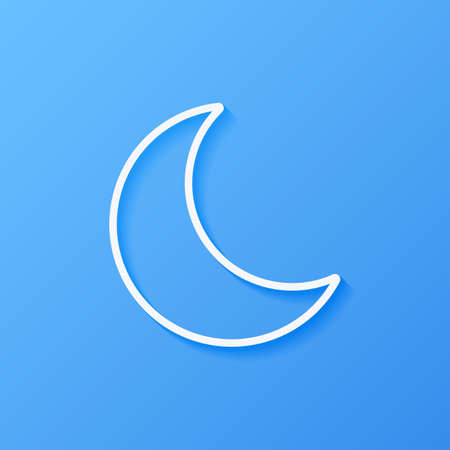 Icon weather moon on a blue backgroundのイラスト素材