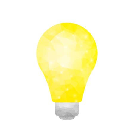 Abstract polygonal yellow light isolated on white backgroundのイラスト素材