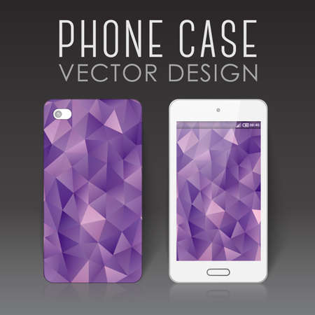 Case for mobile phone with bright polygonal mosaicのイラスト素材
