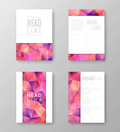 Brochure template layout with abstract polygonal backgroundのイラスト素材
