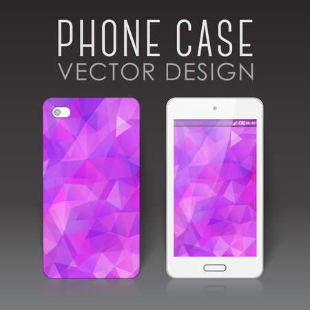 Case for mobile phone with bright polygonal mosaicのイラスト素材