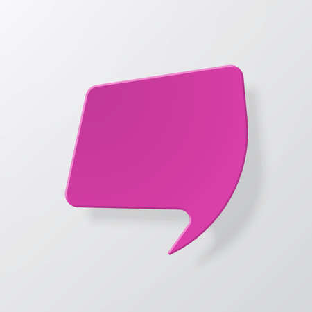 Bright color speech bubbles with the effect of paper and shadowのイラスト素材