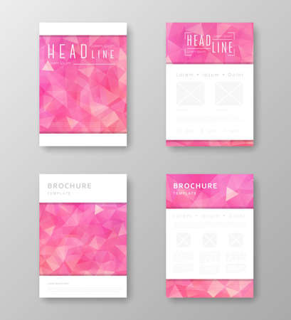 Brochure template layout with abstract polygonal backgroundのイラスト素材