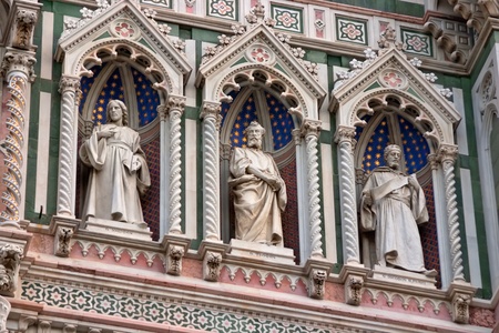 Detail of Cathedral Church Duomo basilica di santa maria del fiore in Florence, Italy