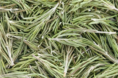 Rosemary  Rosmarinus officinalis  texture, full frame background   Used as a spice in cuisines all over the world  The plant is also used in medicine の写真素材
