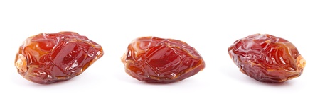 Dryed Date fruit isolated on white background 