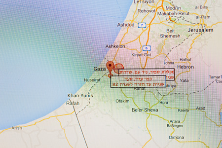 Oranit, Israel  - July 18, 2014:  israelunderfirelive.com live Updates of Gaza Rocket Attacks on...