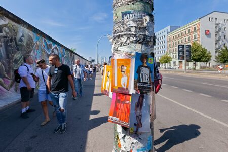 Berliner Wall ( Mauer ) East Side Gallery. Open-air gallery in Berlin. It consists of a series of...