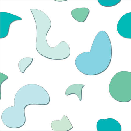 Pattern from bstract shapes in turquoise tones. Seamless Backgrounds blue.のイラスト素材