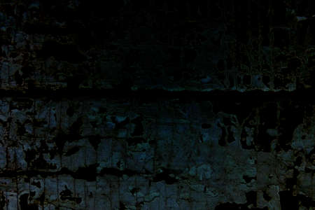 dark background of cracked paint on wooden surface. Black and blue tonesの写真素材