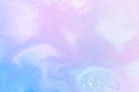 Light Blue Pink abstract background with line smooth waves. Romantic wide wallpaper. Moved violet...