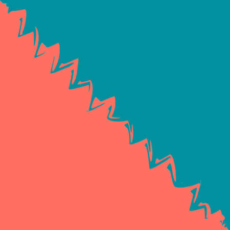 Double color blue and pink modern flat lay backgound. Top view, flat lay. Square. Living coral theme...