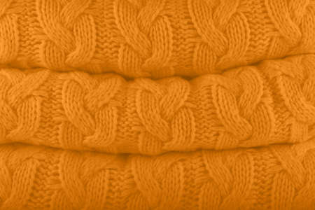Cheddar. Pantone fashion colors autumn-winter 2019-2020 knits pile. Warm cozy home and fashion colors concept. Horizontalの写真素材