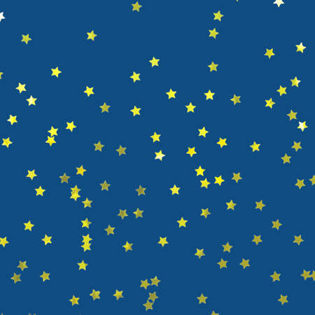 Living Coral shade - color of the year 2019 - multipurpose background. Square with festive golden star shaped confettiの写真素材