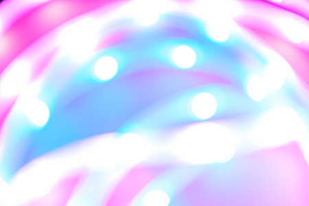 Futuristic blurred neon drop in blue and pink color with place for text, easy cut to bannerの写真素材