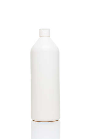 Professional salon 1 litre shampoo, conditioner or lotion bottle isolated on white , verticalの写真素材