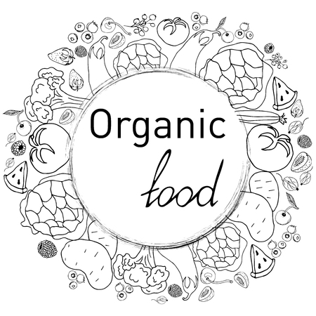 It has been arranged in a circle, not painted, and not painted.のイラスト素材