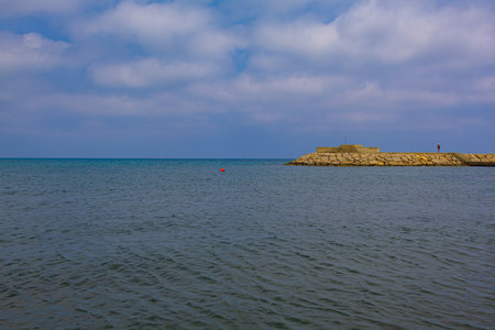 Paradise Bay near Alaminos harbor in Cyprusの写真素材