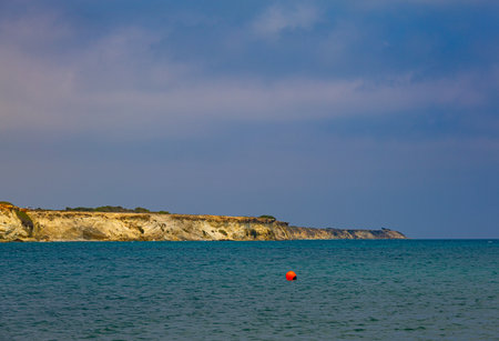 Secret Paradise Bay near Alaminos harbour in Cyprusの写真素材