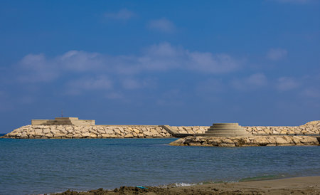 Paradise Bay near Alaminos harbour in Cyprusの写真素材