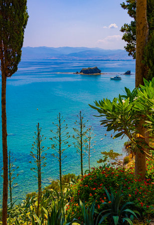 The Aphrodite's beach in Akamas peninsula in Cyprusの写真素材