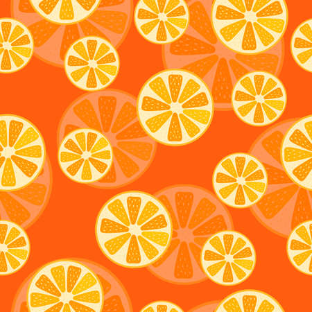 seamless tropical fruit pattern with ripe orange citrus for textiles and print clothesのイラスト素材