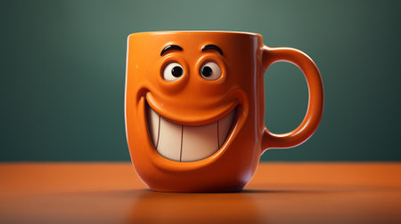 funny cup of morning coffeeの素材