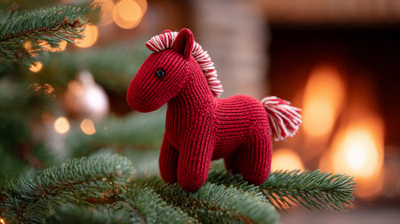 decoration toy for christmas tree horse symbol of 2026 according to chinese horoscopeの素材