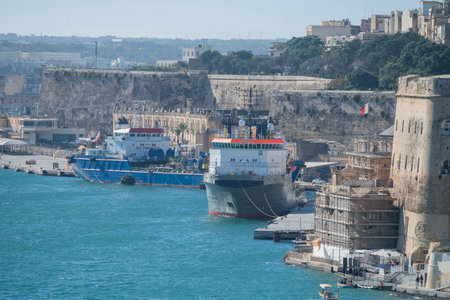 Malta, January 9, 2026, view of the city and port in the sea on the island of Malta Valletta