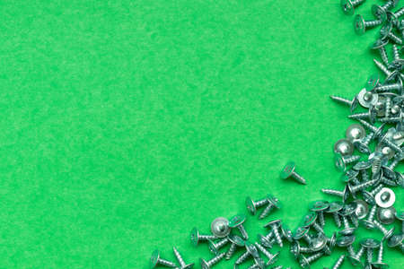 self-cutters on a green background, empty space, place for textの写真素材