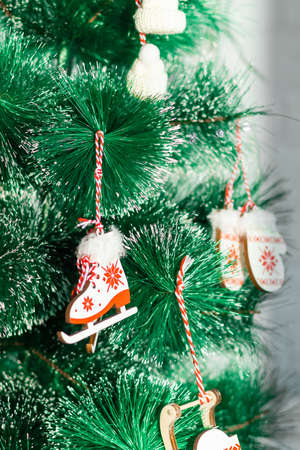decoration on the Christmas tree,flowers.balls,concept Christmas and new year.Christmas card,background,calendar.の写真素材