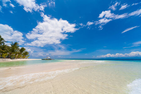 beautiful turquoise sea on the Philippine islandの写真素材