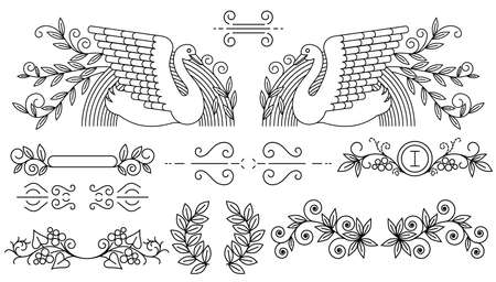 Ornament in the decoration of the bookのイラスト素材