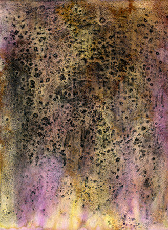 Magic watercolor background hand drawing. Drawing on paper, scanned image.の写真素材