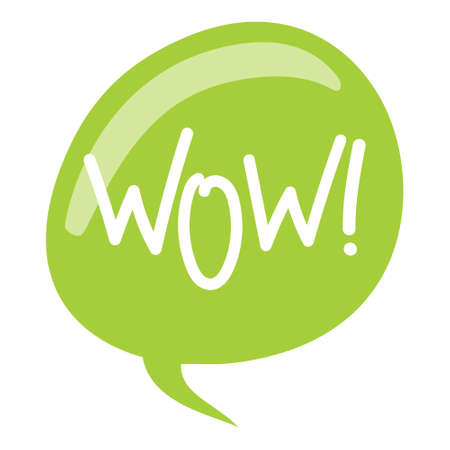 Green paper bubbles for speech on an white background. Abstract design. Vector illustration.のイラスト素材