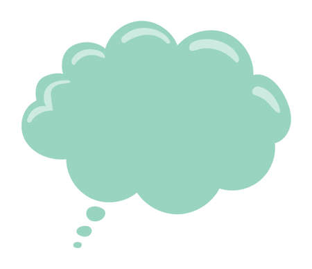 Green paper bubbles for speech on an white background. Abstract design. Vector illustration.のイラスト素材